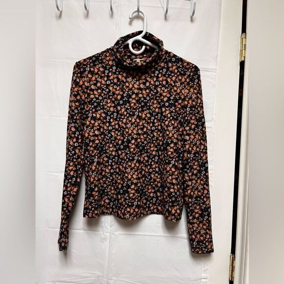 Self Esteem Women's Size Medium Blue Floral Top Blouse Long Sleeve Shirt BP0803 - Picture 2 of 7